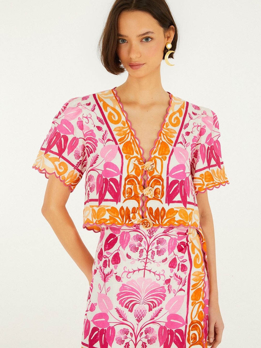NWT FARM Rio Top + Skirt Set